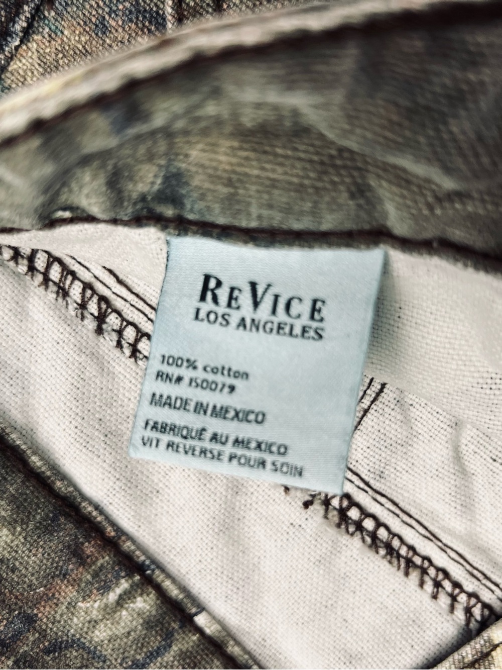 REVICE Denim Amelia Pant Oakland Cargo Pants Low Rise Revice Camo Pants Size 25 - Picture 6 of 15